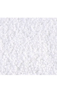 Miyuki rocailles Perlen 15/0 - Matted opaque white 15-402F